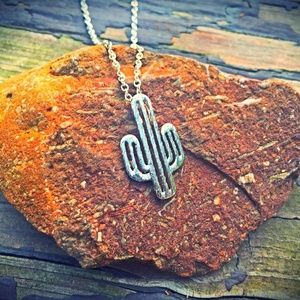 Cactus Necklace - Minimalist Baby Cacti Southwest